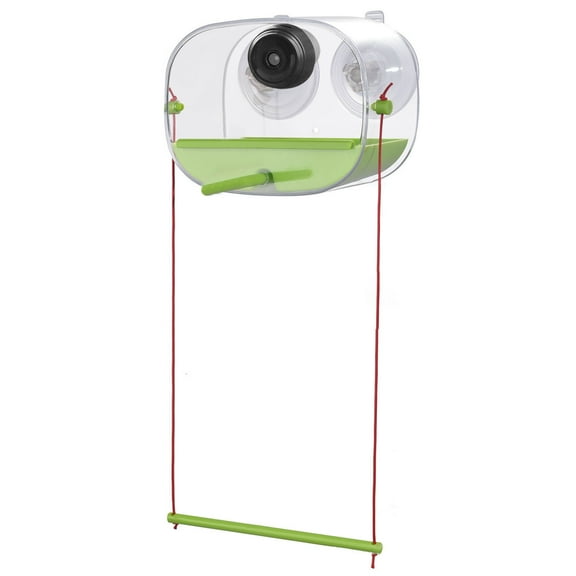 Smart Bird Feeder Camera, 6.3in Window Mount 1080P AI Identify Bird Watching Camera, Weatherproof Feeder with Instant Notifications for Backyard Birds