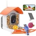 thumbnail image 1 of Smart Bird Feeder with Camera, AI Identify Bird Breed, Solar-Powered WiFi FHD 2K Live Camera, Auto Capture Backyard Garden Bird Watching, IP65,Motion Detection, Cloud and SD Card Storage, 1 of 14