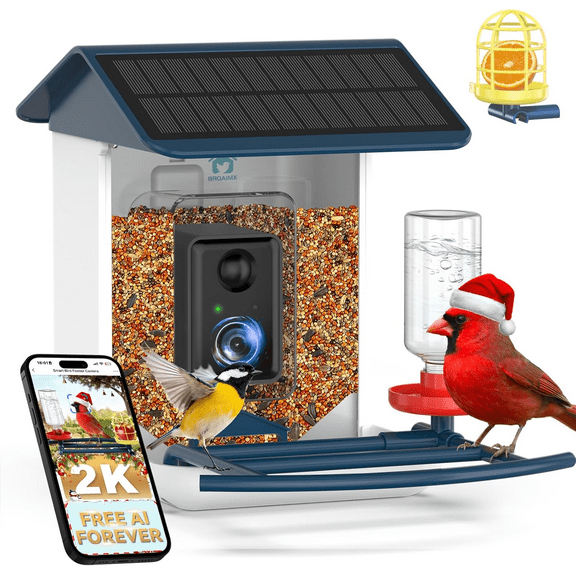 Smart Bird Feeder with Camera, Deep Blue