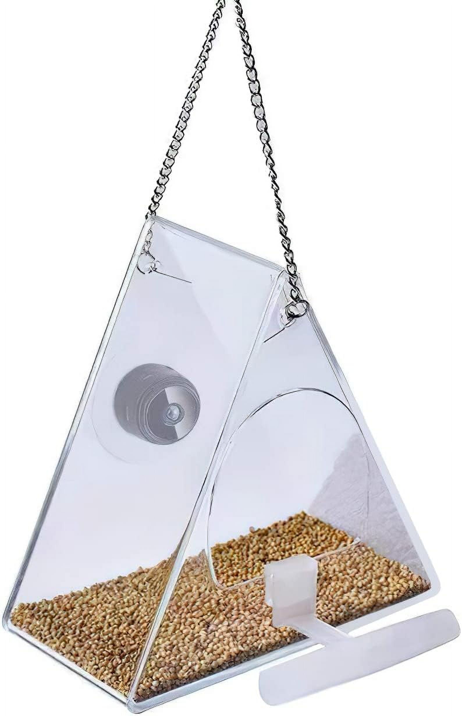Smart Bird Feeder with Camera Window Bird Feeder with 1080P Night Version Camera, Hanging Wild Bird Feeder House for Outside Wild Birds for Birds Lover