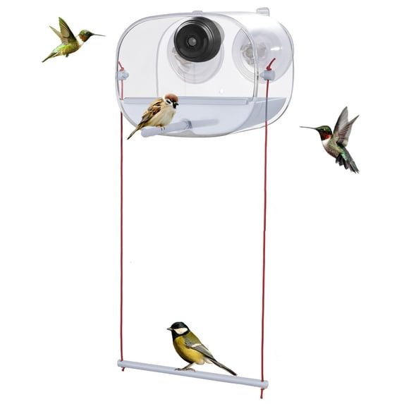 Smart Bird Feeder Camera with 1080P Video AI Recognition Instant Alerts Automatic for Family Birdwatching