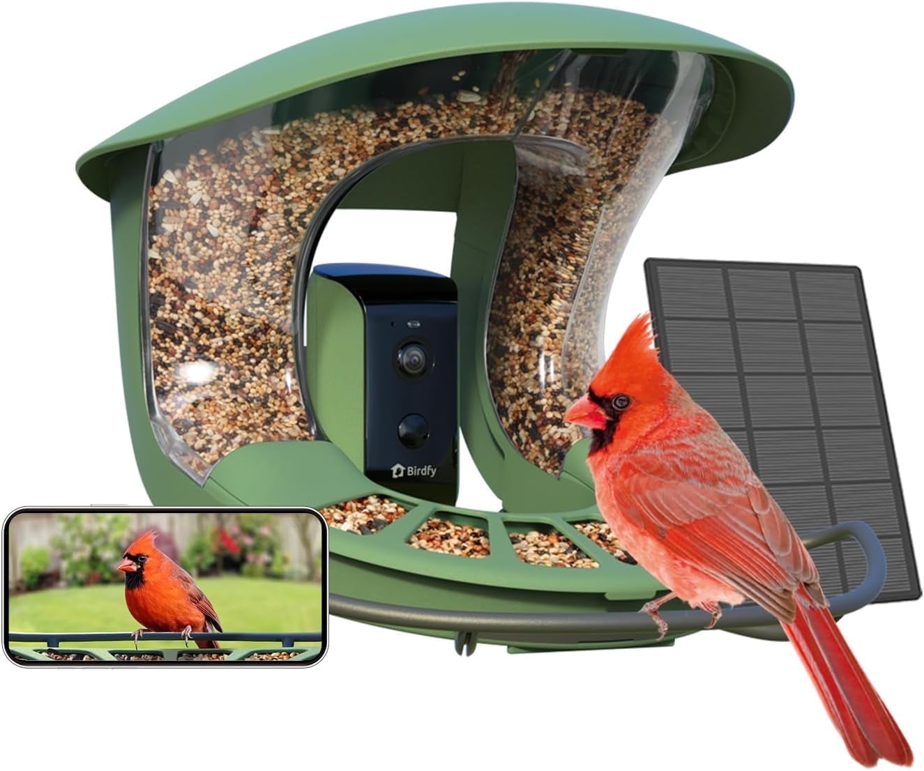 Bird Buddy Pro Solar Smart Bird Feeder, Camera, AI Bird ID
