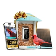 Smart Bird Feeder with Camera, Netvue Birdfy Bird Feeders Camera with AI (by Subscription) for Bird Lovers, Blue