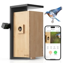 Smart Birdhouse with Camera, Netvue Birdfy Dual-Camera Bird House Box for Outdoor Wild Bird Bluebird Finch