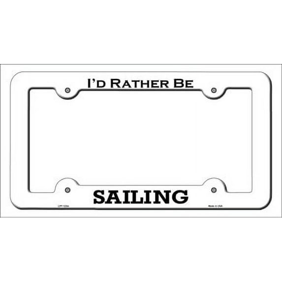 Smart Blonde 6 x 12 in. Sailing Novelty Metal License Plate Frame LPF-123