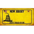 thumbnail image 1 of Smart Blonde BP-8862 3 x 6 in. New Jersey Do Not Tread Novelty Metal Bicycle Plate, 1 of 2
