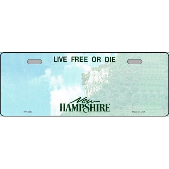Smart Blonde HP-2244 4.5 x 12 in. New Hampshire Blank State Background Novelty Metal Half Plate