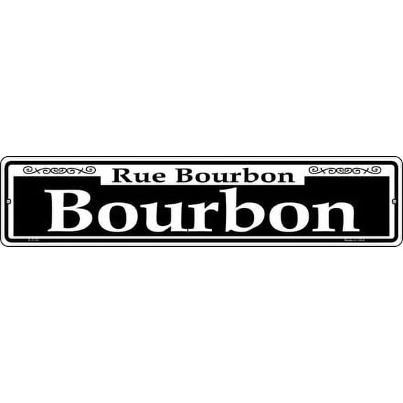 Smart Blonde K-1120 4 x 18 in. Bourbon Novelty Small Metal Street Sign