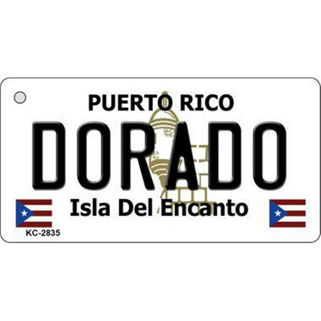 Smart Blonde KC-2835 Dorado Puerto Rico Flag Novelty Key Chain