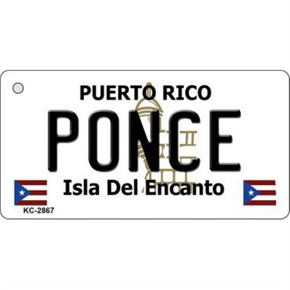 Smart Blonde KC-2867 Ponce Puerto Rico Flag Novelty Key Chain