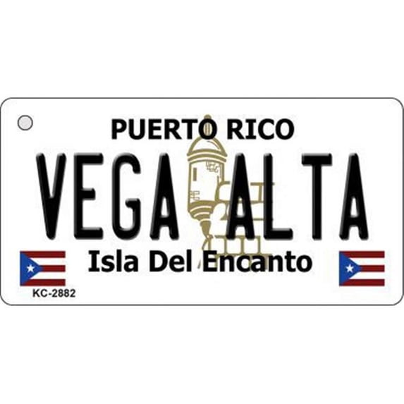 Smart Blonde KC-2882 Vega Alta Puerto Rico Flag Novelty Key Chain