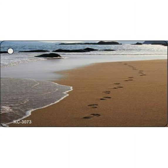 Smart Blonde KC-3073 Footprints In The Sand Novelty Key Chain