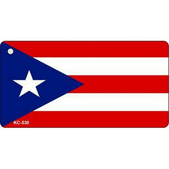 Smart Blonde KC-530 Puerto Rico Flag Novelty Key Chain