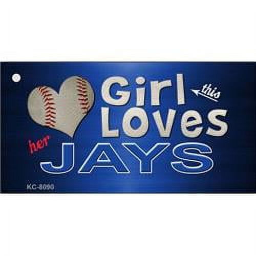 Smart Blonde KC-8090 1. 5 x 3 inch This Girl Loves Her Jays Novelty Metal Key Chain