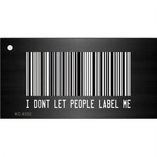 Smart Blonde KC-8352 1. 5 x 3 inch People Label You Novelty Metal Key Chain