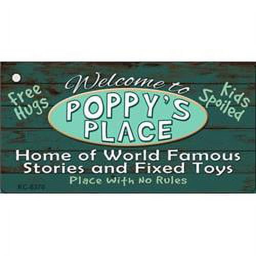 Smart Blonde KC-8370 1. 5 x 3 inch Poppys Place Novelty Metal Key Chain