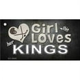 thumbnail image 1 of Smart Blonde KC-8469 1. 5 x 3 inch This Girl Loves Her Kings Novelty Metal Key Chain, 1 of 1