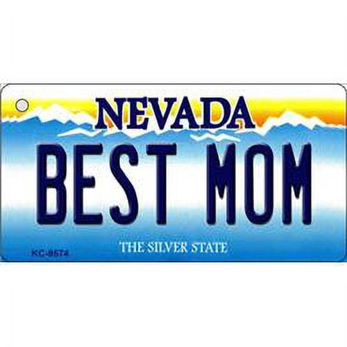 Smart Blonde KC-9574 1. 5 x 3 inch Best Mom Nevada Background Novelty Key Chain