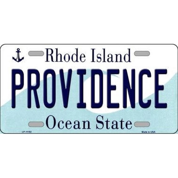 Smart Blonde LP-11182 6 x 12 in. Providence Rhode Island Novelty Metal Vanity License Plate Tag