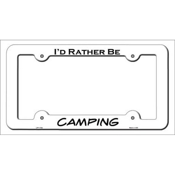 Smart Blonde LPF-115 6 x 12 in. Camping Novelty Metal License Plate Frame