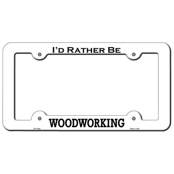 Smart Blonde LPF-129 6 x 12 in. Woodworking Novelty Metal License Plate Frame