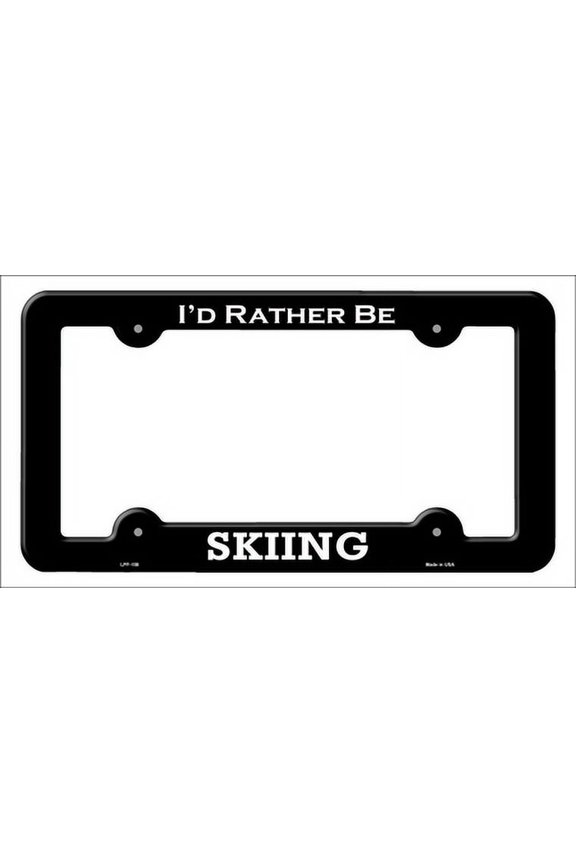 LPF-158 6 x 12 in. Skiing Novelty Metal License Plate Frame