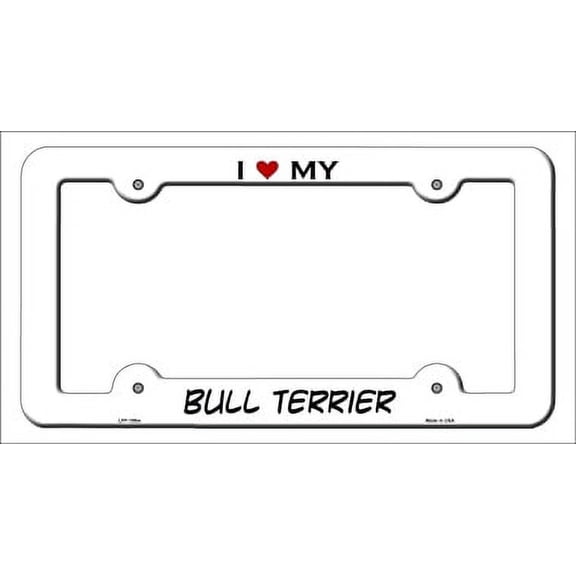 Smart Blonde LPF-199 6 x 12 in. Bull Terrier Novelty Metal License Plate Frame