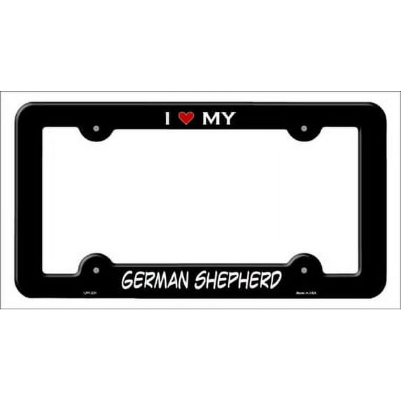 Smart Blonde LPF-231 6 x 12 in. German Shepherd Novelty Metal License Plate Frame
