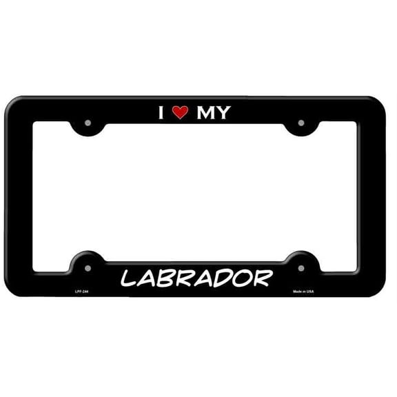 Smart Blonde LPF-244 6 x 12 in. Labrador Novelty Metal License Plate Frame