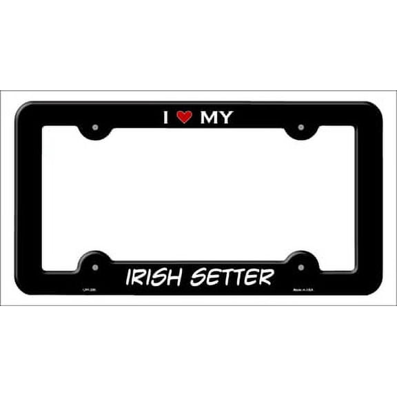 Smart Blonde LPF-250 6 x 12 in. Irish Setter Novelty Metal License Plate Frame