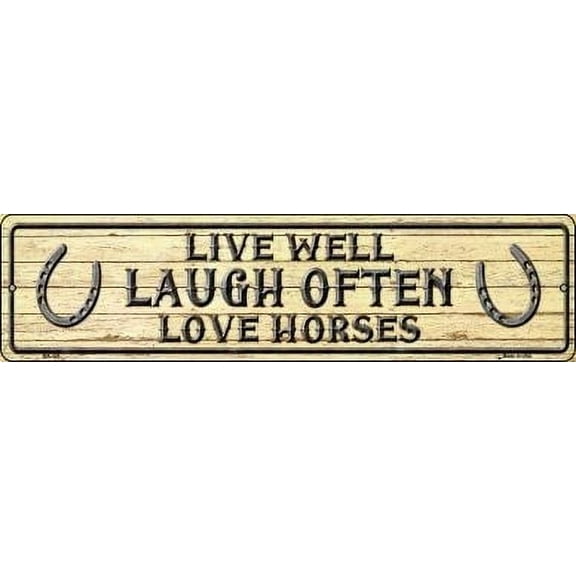 Smart Blonde MK-426 3 x 12 in. Laugh Often Novelty Mini Metal Street Sign