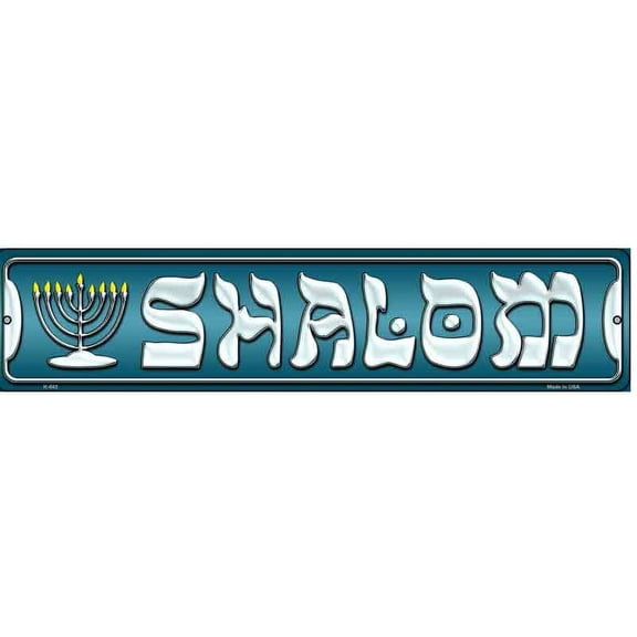 Smart Blonde MK-583 3 x 12 in. Shalom Novelty Mini Metal Street Sign