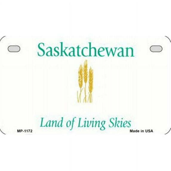 Smart Blonde MP-1172 Saskatchewan Province Background Metal Novelty Motorcycle License Plate