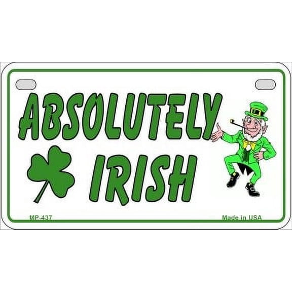 Absolutely Irish Metal Motorcycle Plate