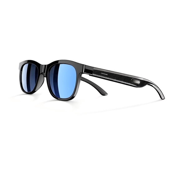 Smart Bluetooth Audio Glasses,  Blue Light Blocking Lenses, Open Ear Speakers & FM Radio with Mic for Hands-Free Calls For  iPhone/Android