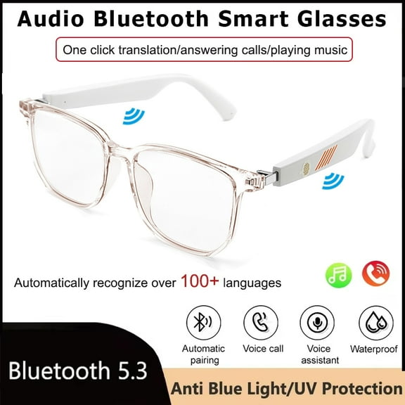 Smart Bluetooth Cycling Audio Glasses AI Intelligent Call Music Remote Headphones Anti Blue Light UV Protection Sunglasses