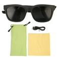 thumbnail image 1 of Smart Bluetooth Glasses Bone Conduction Noise Reduction Bluetooth 5.0 Wireless Sunglasses for Vacation Beach Driving Black, 1 of 5