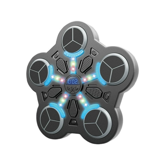 Smart Bluetooth Music Boxing Punching Target Wall Mounted Training Equipment With Rechargeable Battery Led Lights For Home Gym 1Pc Boxing Trainer 2.226 Lbs