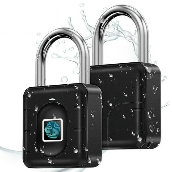 Smart Bluetooth Padlock - Waterproof Fingerprint & APP Keyless Entry Lock for Doors, Gates, Lockers & Travel - Wireless Digital Lock with Anti-Theft Alarm - Compatible with iOS/Android