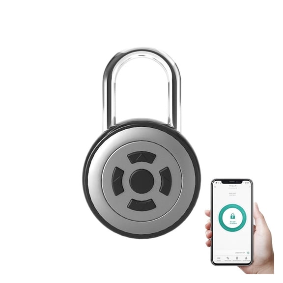 Smart Bluetooth Padlock with App Control Waterproof Keyless Biometric Lock for Gym ,Easy DIY Installation