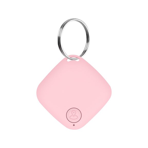 Smart Bluetooth Tracker Anti Lost Key Finder GPS Locator with Remote Camera Button for Pets Keys Luggage Wallets Devices Pink Keyring Tracker