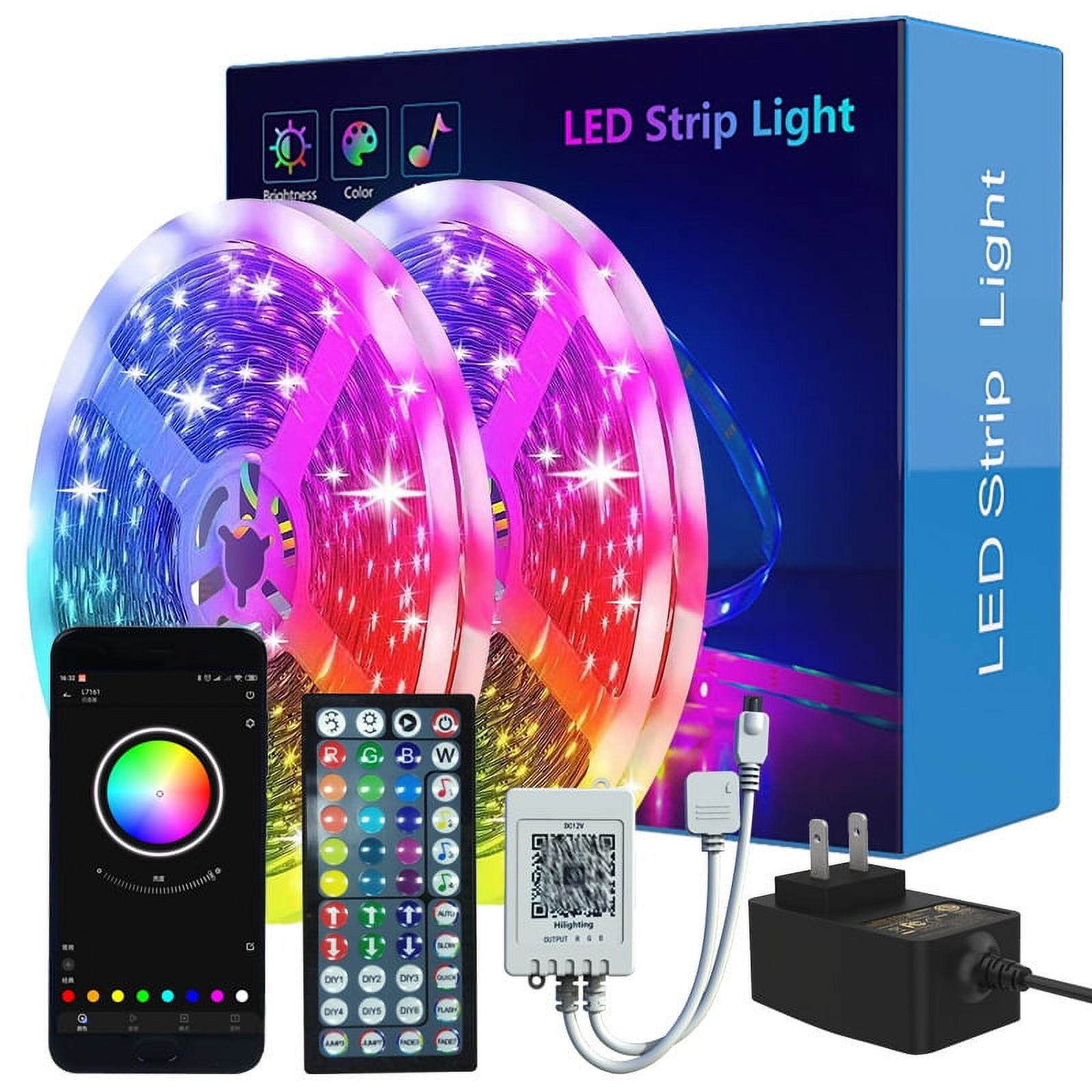 Smart Bluetooth led light strip selfadhesive 5050 music colorful rgb