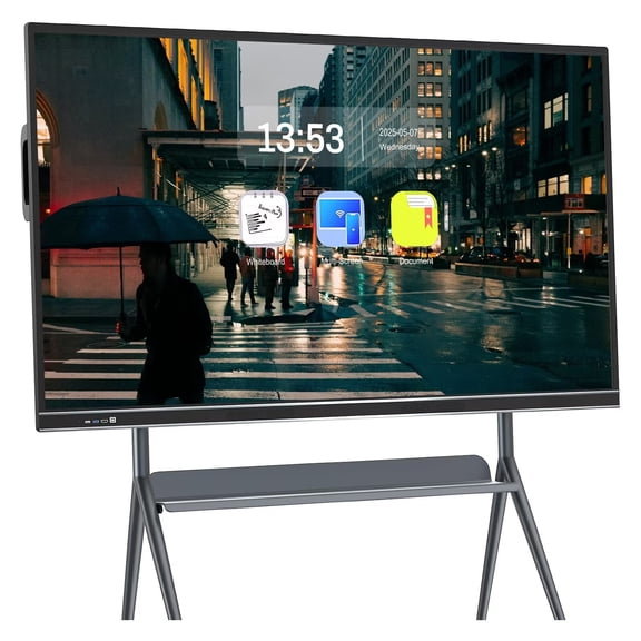 Smart Board, 4K Uhd Interactive Whiteboard for Classroom, 75''Digital Electronic All-in-One Whiteboard and Smartboard for Presentation and Education