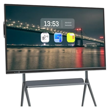 Smart Board 75 Inch, All-in-One Touch Screen Interactive Whiteboard, Dual Syste Cloud Sharing Connects Remote Teams Smart Board , Ideal for Education, Office & Presentations