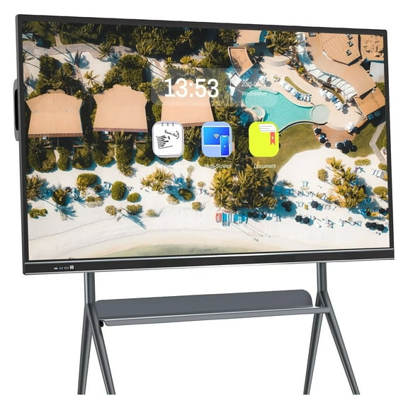 OmninexHub Smart Board, 75 Inch Digital Electronic Whiteboard and Smartboard, 4K Uhd Dual System for Office and Business Meeting Board