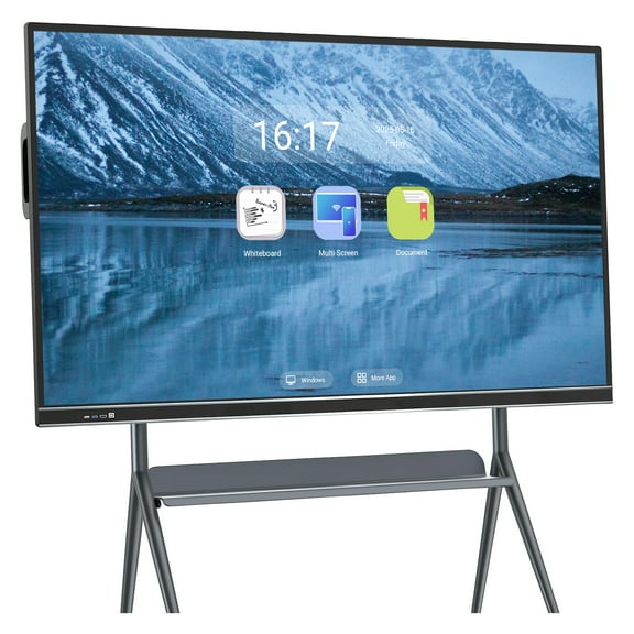 OmninexHub Smart Board 75 Inch All-in-One Touch Screen Computer Interactive Whiteboard with Dual System & Cloud Sharing Smartboard for Classroom, Office & Presentations