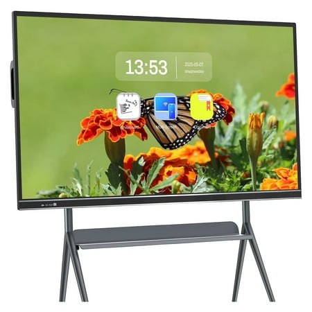 Smart Board 75 Inch Interactive Whiteboard Touch Screen All-in-One with Dual System, Effortlessly Share Ideas via Cloud, Perfect for Classroom Innovation, Office Brainstorming