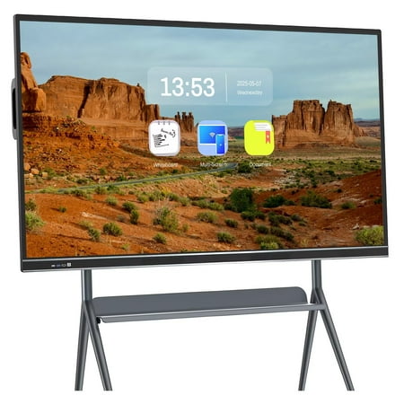 Smart Board 75 Inch, Transform Learning & Meetings! Touch Screen All-in-One with Dual System & Cloud Sharing Digital Whiteboard for Education & Office