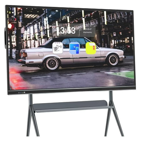 Smart Board 75''Touch Screen Computer, All-in-One Interactive Whiteboard, Dual System Cloud Sharing for Effortless Teamwork Ideal for Classroom, Office & Presentations