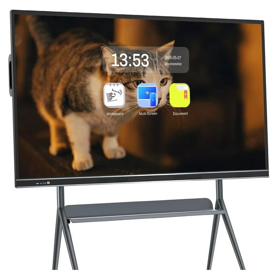 Smart Board for Classroom, 75''Touch Screen All-In-One Computer Interactive Whiteboard, cloud sharing Dual System Smart Board for Conference for Education, education and presentation